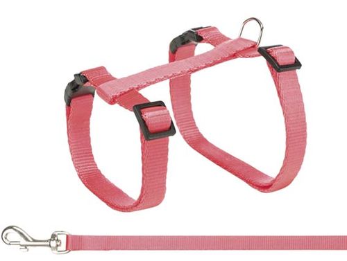 Kattsele+koppel snabblås ställbar Nylon Bl. färger 26-43 cm