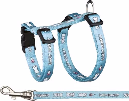 Kaninsele+koppel XS ställbar m motiv 20-33cm/8mm, 1,25m