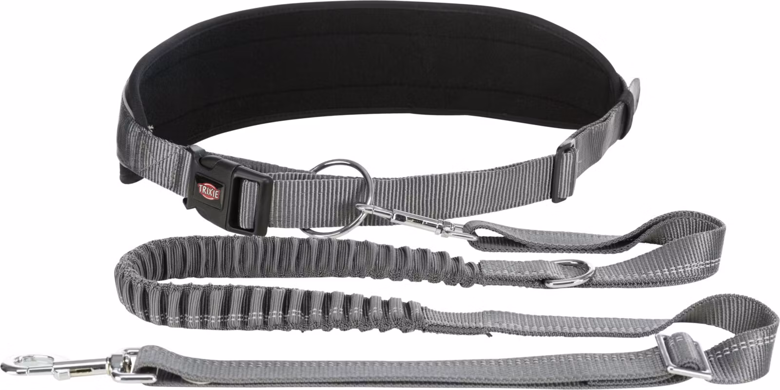 Midjebälte/HandsFreebälte med expander 75-120/9 cm, koppel 120-150, svart