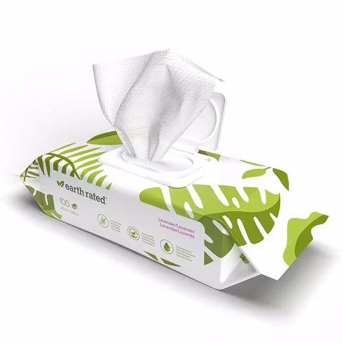 Earth Rated Wipes -växtbaserade våtservetter 100 st