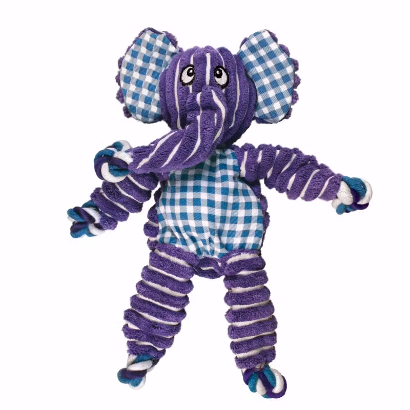 KONG Floppy Knots Elephant med pip. Lila M/L 36cm