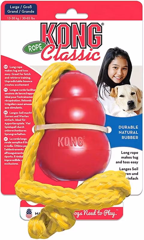 KONG Classic med rep Röd- M el. L