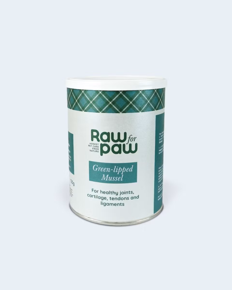 Raw for Paw - Green-lipped mussel- Naturlig källa till glukosamin och aminosyror 125 gr