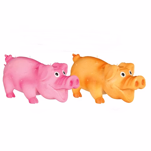 Latexgris med borst och ljud 10cm