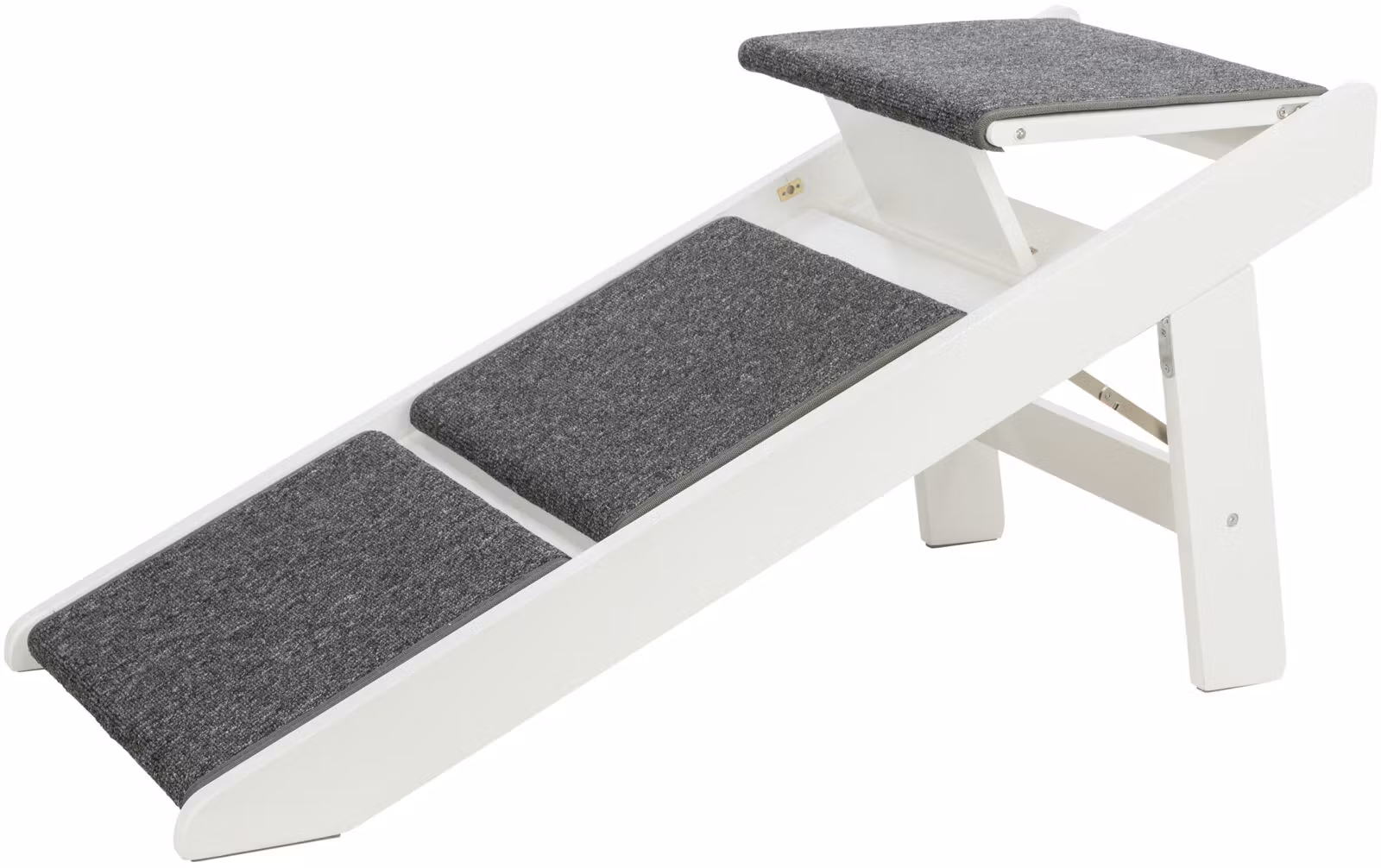 Ramp, utfällbara steg, MDF, 44 × 46 × 106 cm, vit
