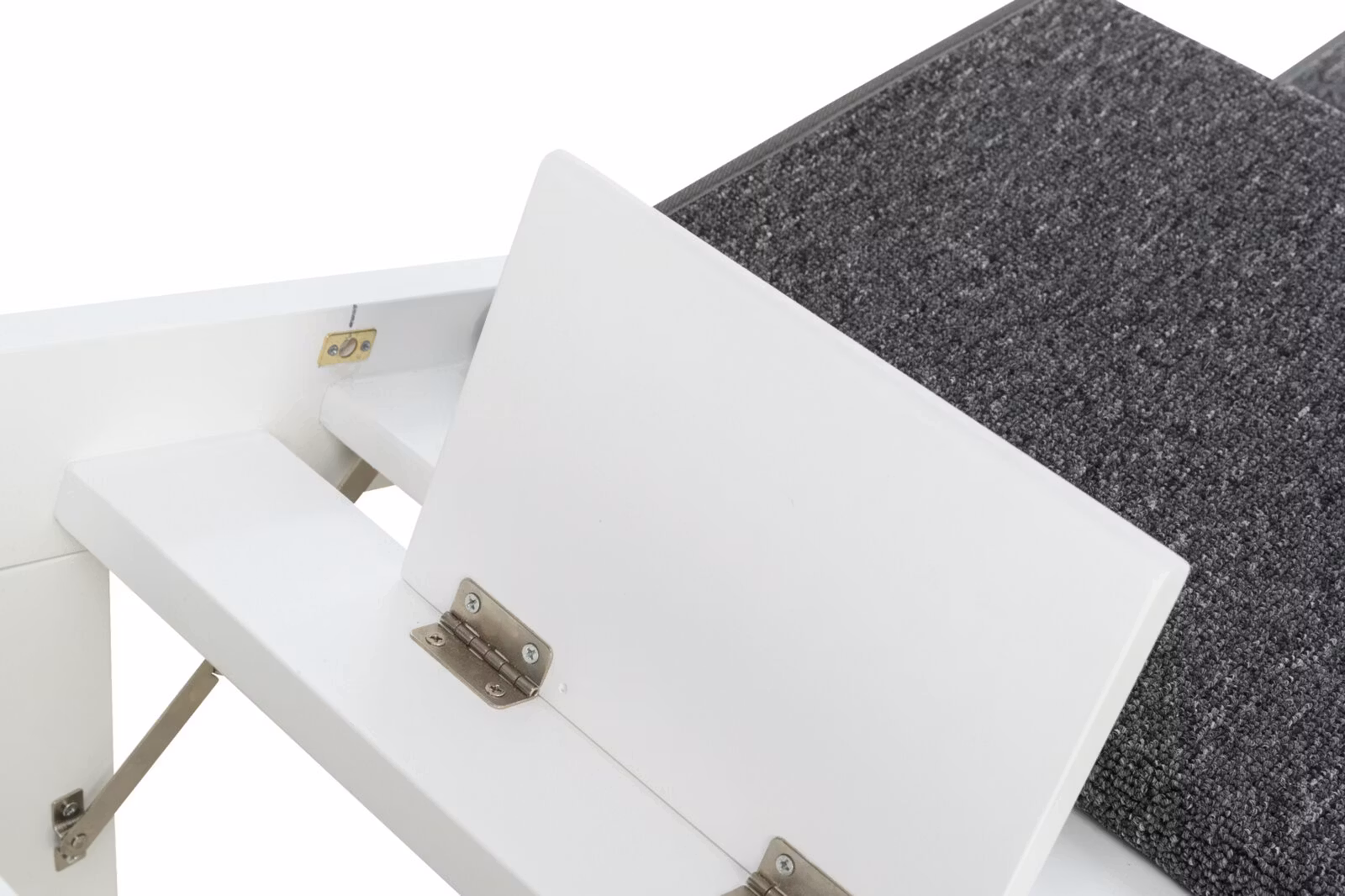 Ramp, utfällbara steg, MDF, 44 × 46 × 106 cm, vit
