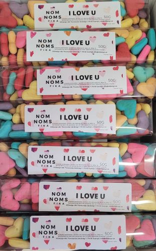 Nom Noms 'I love you' minis, osötat hundgodis 50 gr