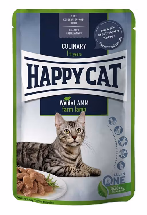 HappyCat våtfoder/sås, lamm, 85 g