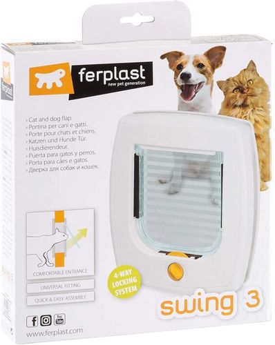 Ferplast Kattlucka Swing Basic 3 4väg Vit S