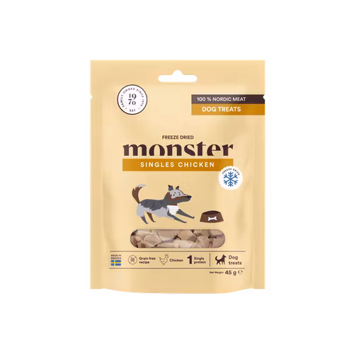Monster Freeze Dried Treats Singles Chicken/Kyckling 45 gram