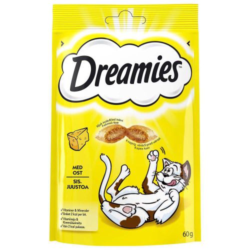 Dreamies Kattgodis 60gr, fyra smaker