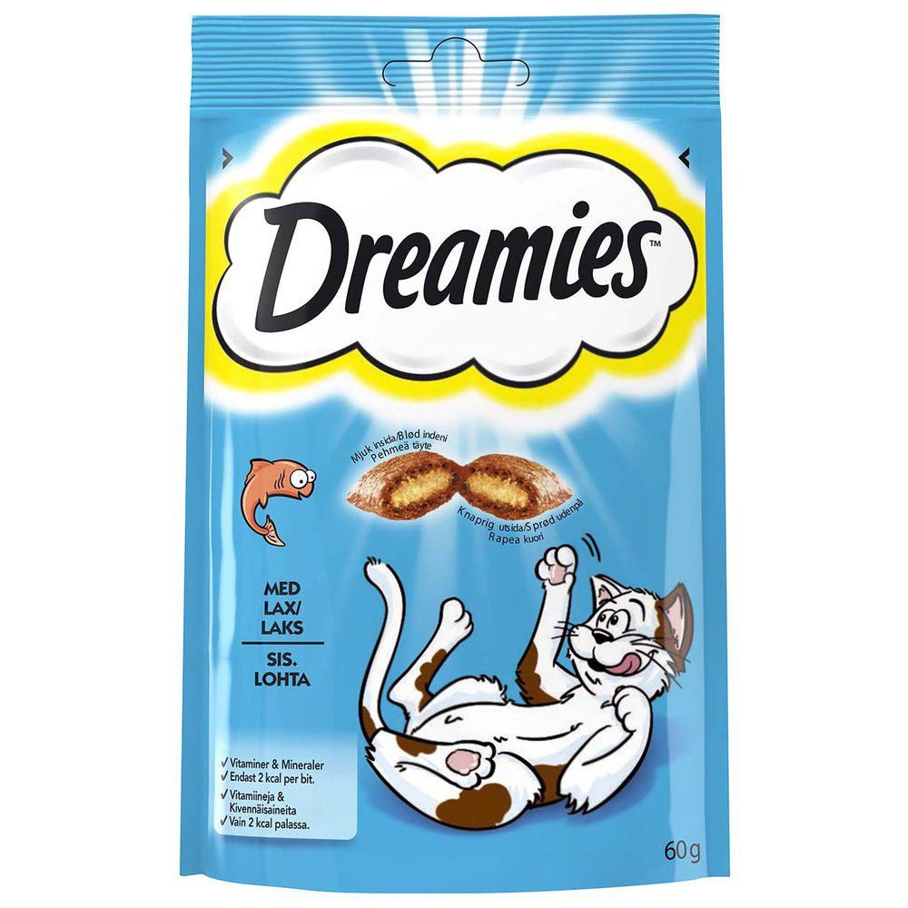 Dreamies Kattgodis 60gr, fyra smaker
