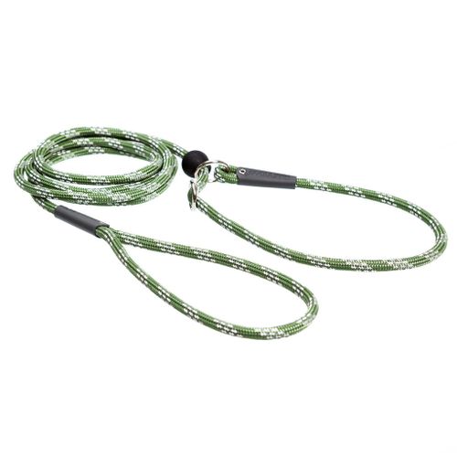 Metizo Retrieverkoppel 2m eller 3m, med reflex Olivgrön Runt (6mm)