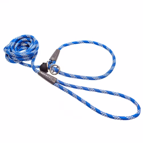 Metizo Retrieverkoppel 2m eller 3m, med reflex Blå Runt (6mm)