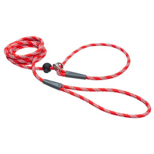Metizo Retrieverkoppel 2m eller 3m med reflex Röd Runt (6mm)