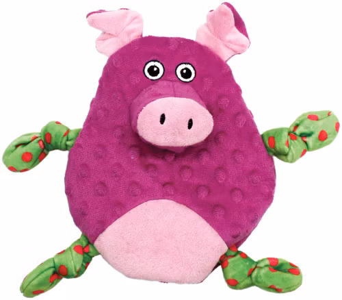 Plyschgris med prassel och pip utan fyllning 24cm Lila/Rosa