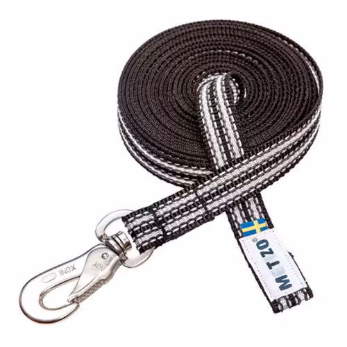 Metizo NoseWorks-koppel Gummi utan handtag med reflex Svart 4m/5m Nosework