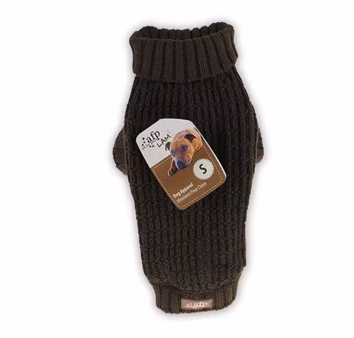 All For Paws Fishermans Sweater Stickad hundtröja Brun