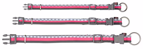 Freshline halsband Spot, L-XL: 40-65 cm/25 mm, rosa/grå
