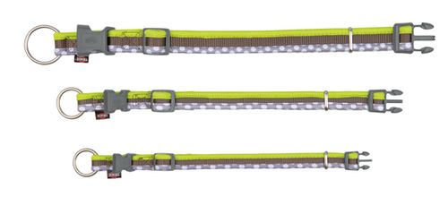 Freshline halsband Spot, L-XL: 40-65 cm/25 mm, taupe/lime/grå