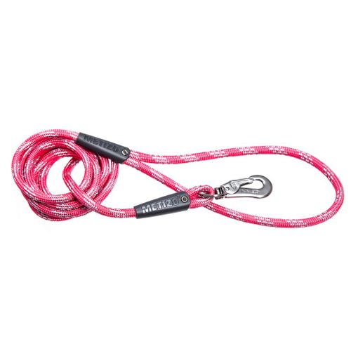 Metizokoppel med reflex 180cm Rosa, Runt (6mm)
