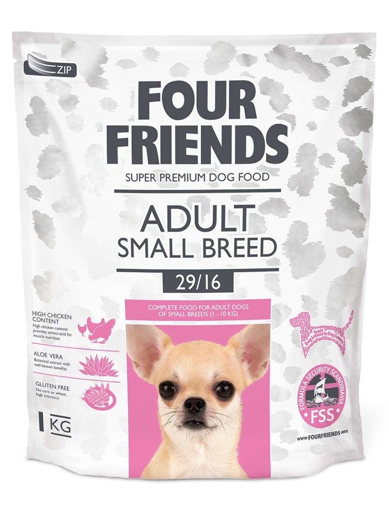Four Friends Adult Small Breed- små raser (1-10 kg) Kyckling
