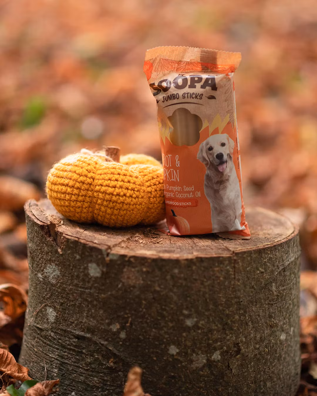 Soopa Jumbo Dental Stick Carrot & Pumpkin (morot & pumpa), veganskt  2 styck/170g