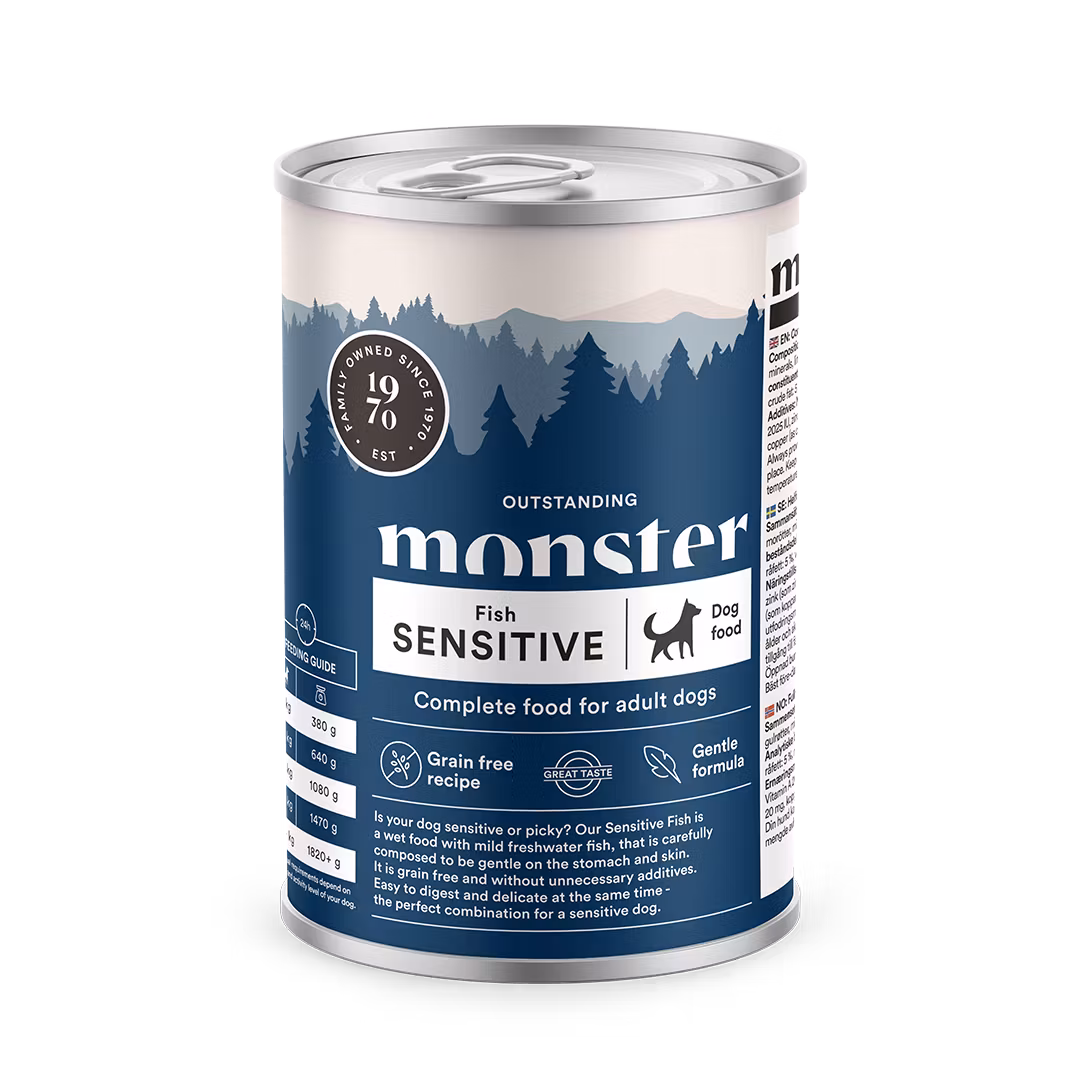 Monster Dog Adult Sensitive Fish Burk 400 gr