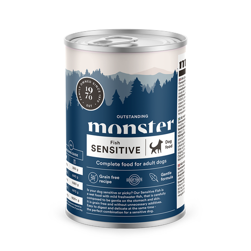 Monster Dog Adult Sensitive Fish Burk 400 gr