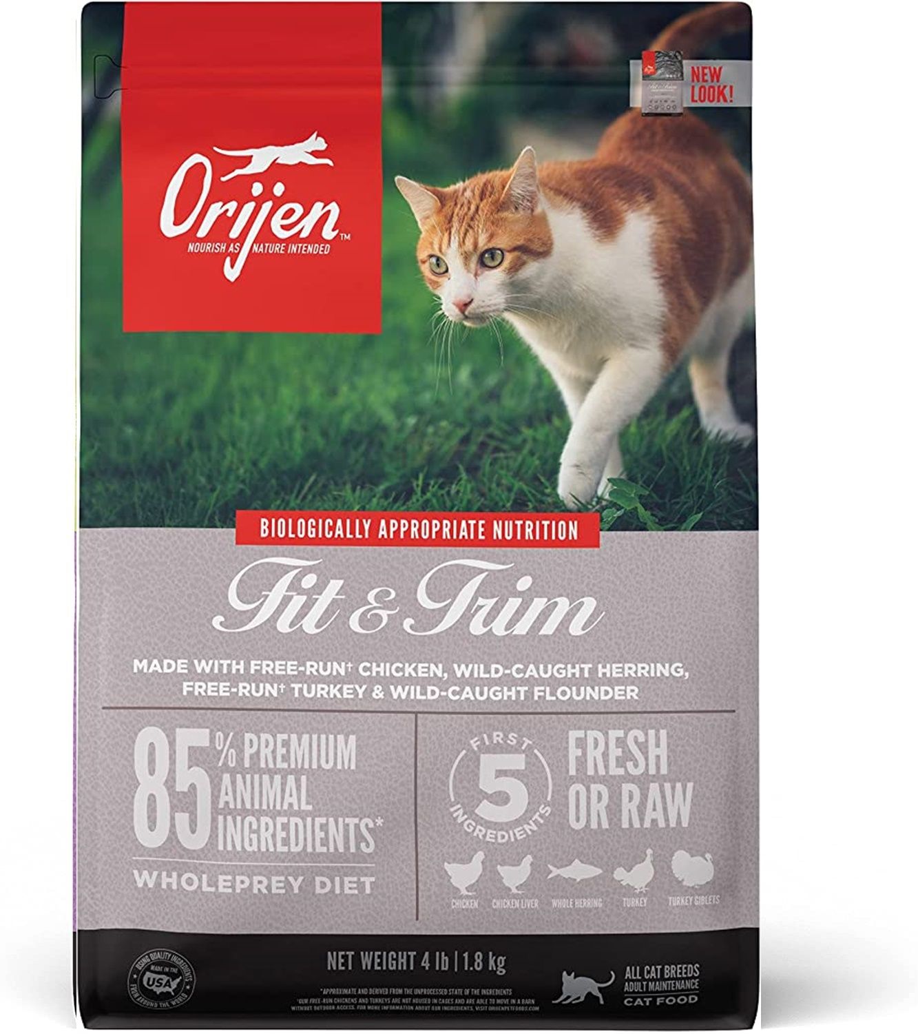 ORIJEN Cat Fit & Trim. Kyckling/Kalkon Spannmålsfritt