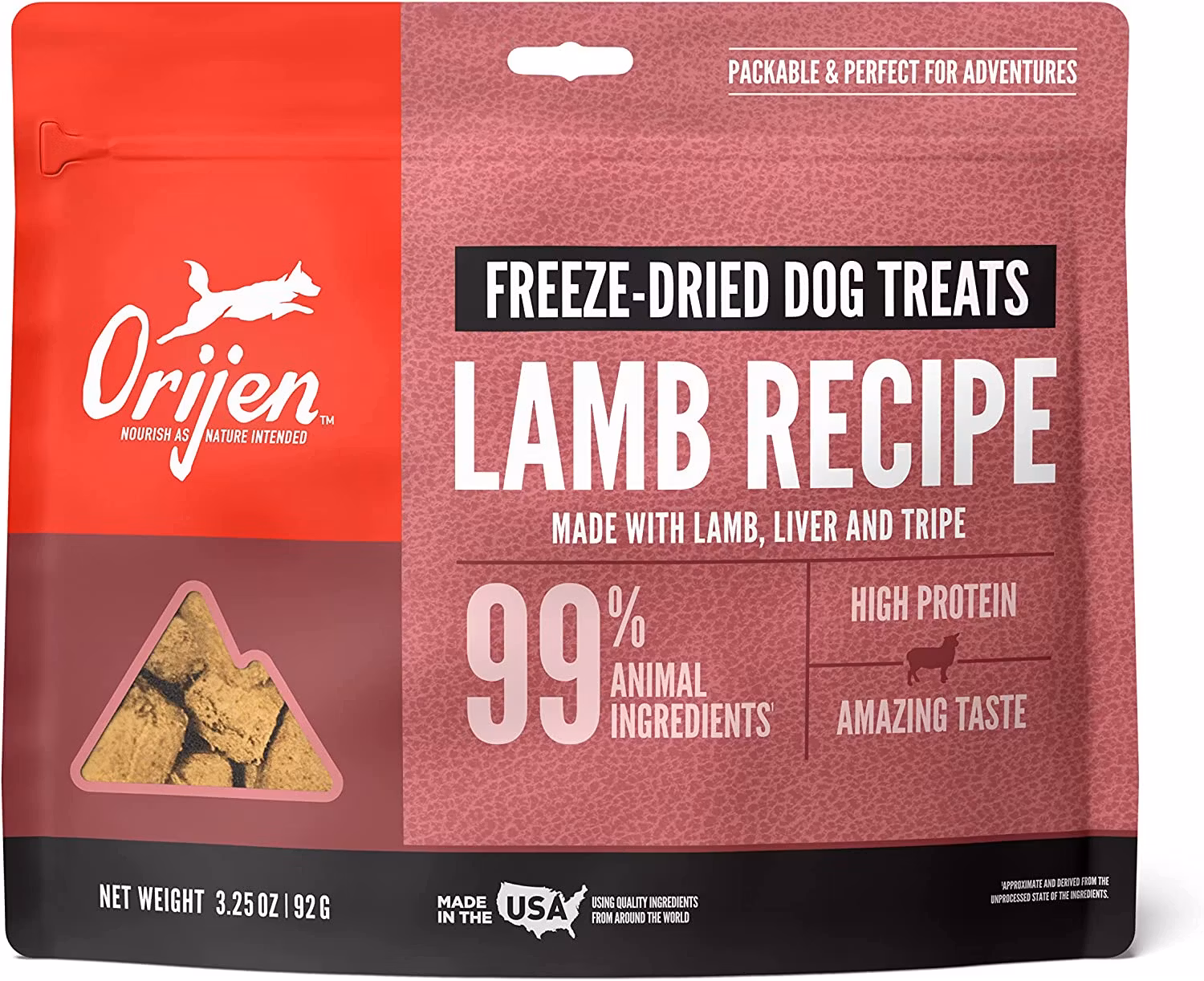 Orijen Dog Treats  Lamb/Lamm - Frystorkat Hundgodis 42,5 gram