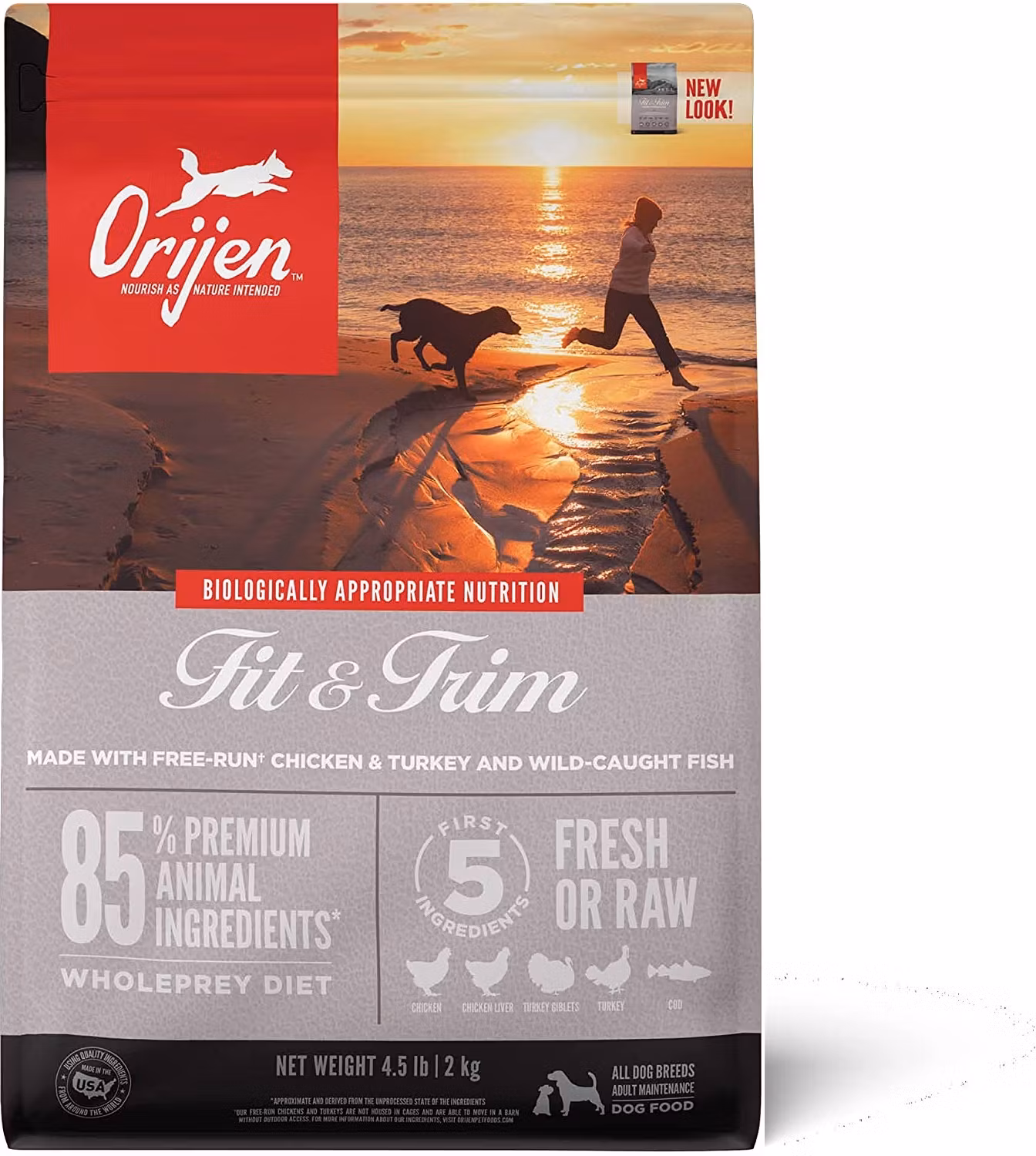 Orijen Dog Fit & Trim Kyckling/Kalkon. Spannmålsfritt. Övervikt & Steriliserad