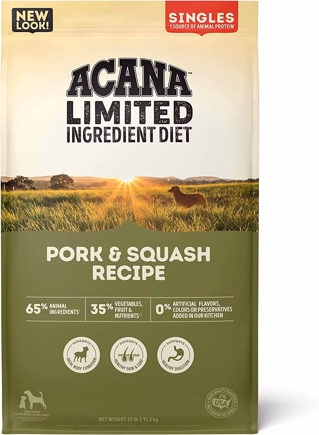 Acana Dog Singles Yorkshire Pork- Gris, Pumpa - spannmålsfritt 11,4 kg