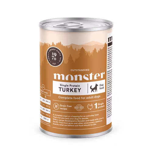 Monster Dog Adult  Single Protein Turkey Burk 400 gr