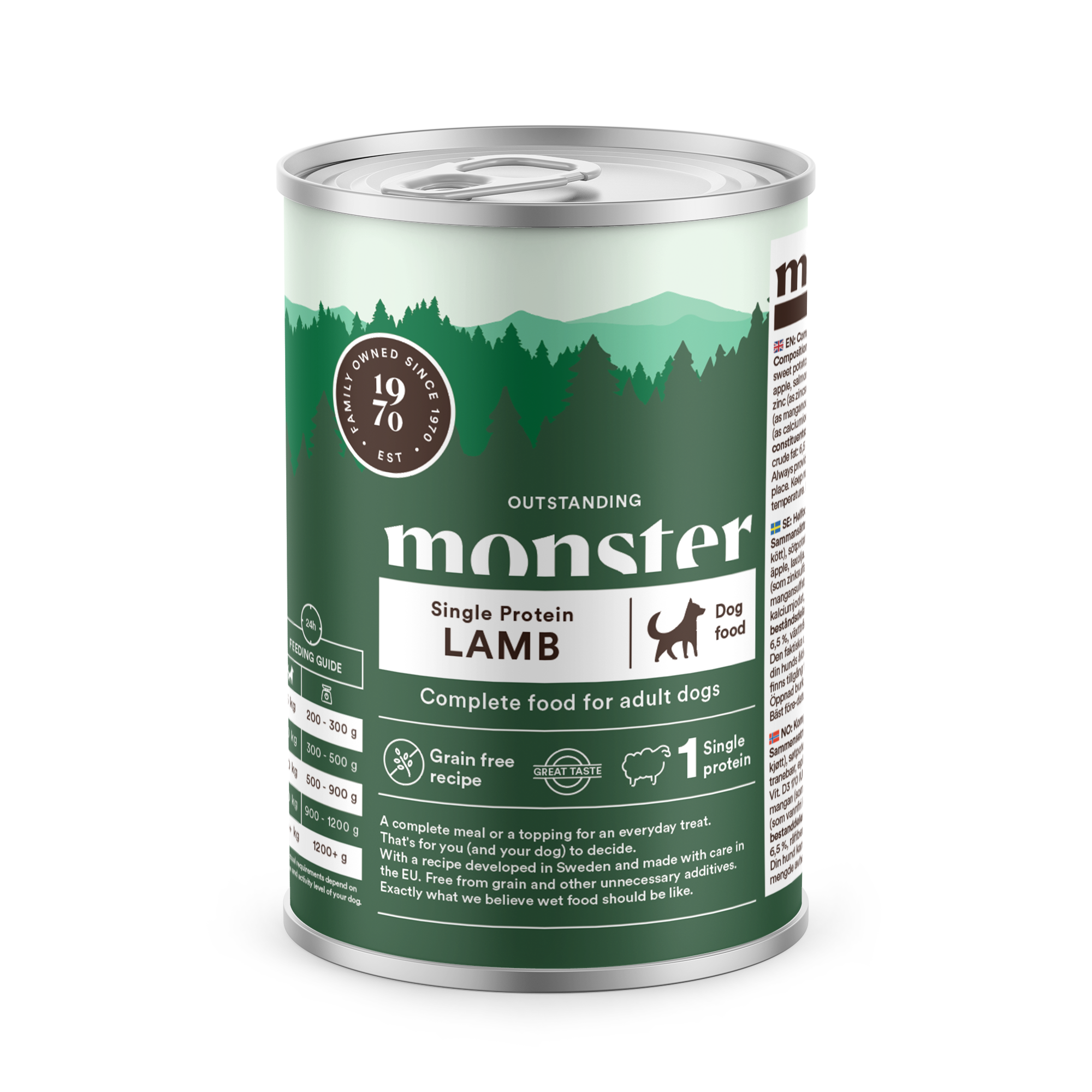 Monster Dog Adult Single Lamb Burk 400 gr