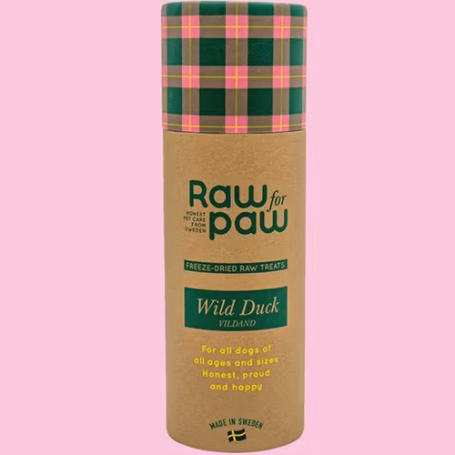 Raw for Paw Wild Duck- Vildand Frystorkat hundgodis 45 gram