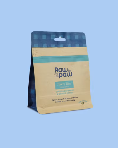Raw for Paw- Turkey Treat- frystorkat kalkonkött med lingon och nässla 50 gram