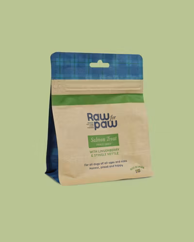 Raw for Paw- Salmon Treat- frystorkad lax med lingon och nässla 50 gram