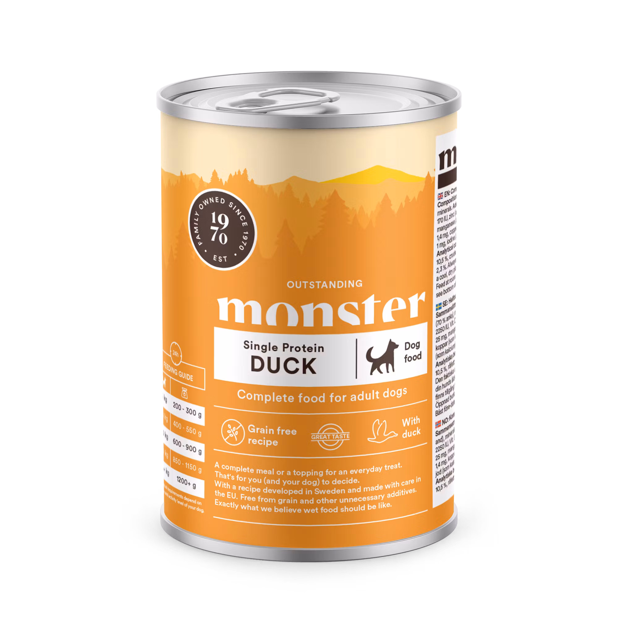 Monster Dog Adult Single Duck Burk 400 gr
