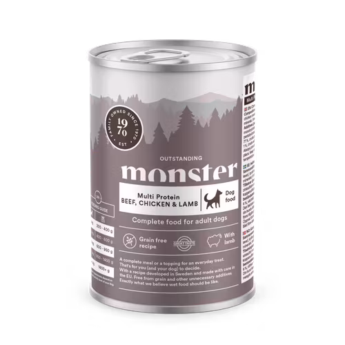 Monster Dog Adult Multi Protein Beef, Chicken & Lamb Burk 400 gr