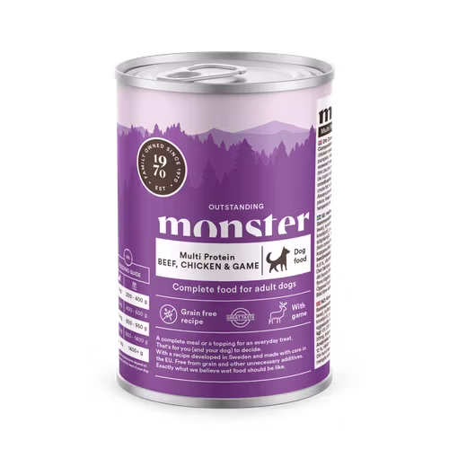 Monster Dog Adult Multi Protein Beef, Chicken & Game Burk 400 gr