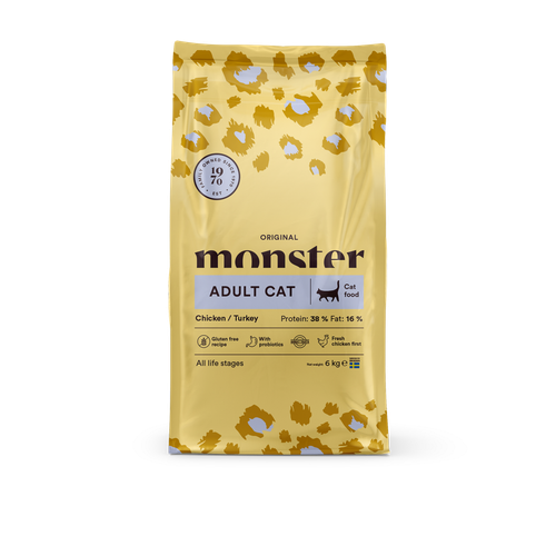 Monster Cat Original Adult - kyckling/kalkon- 6 kg eller 2 kg