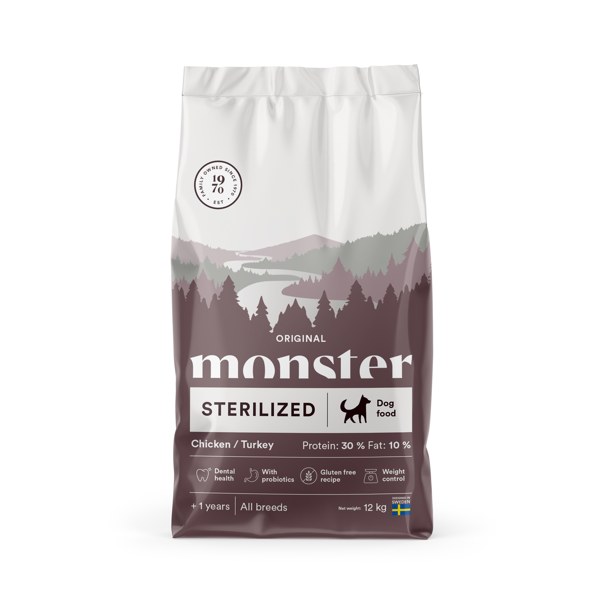 Monster Dog Original Sterilized Chicken/Turkey All Breed - glutenfritt och vetefritt