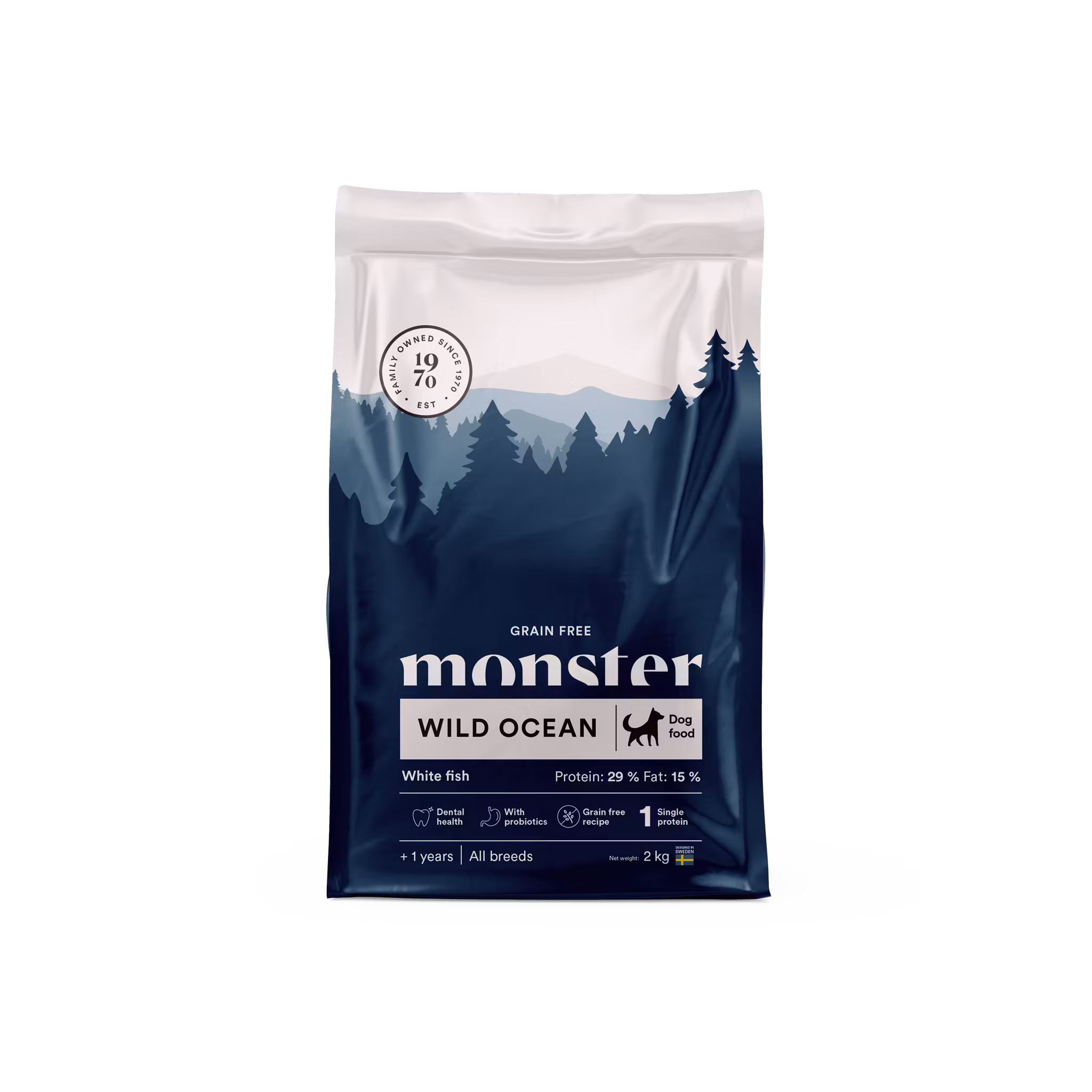 Monster Dog Grain Free Wild Ocean White Fish - spannmålsfritt