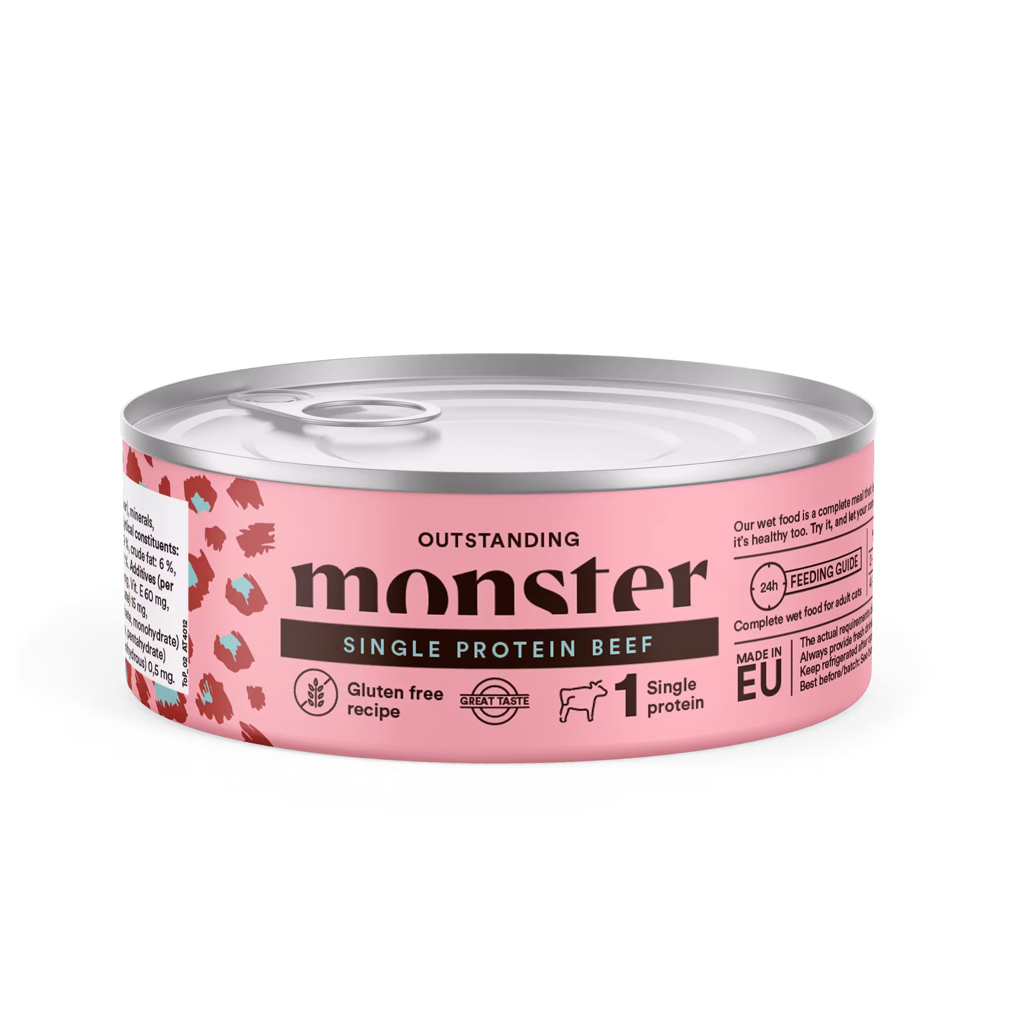 Monster Cat Adult Single Beef (nöt) Burk 100 gr