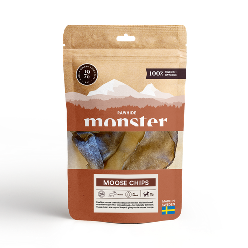 Monster Rawhide Moose Chips 10 styck - Älghud