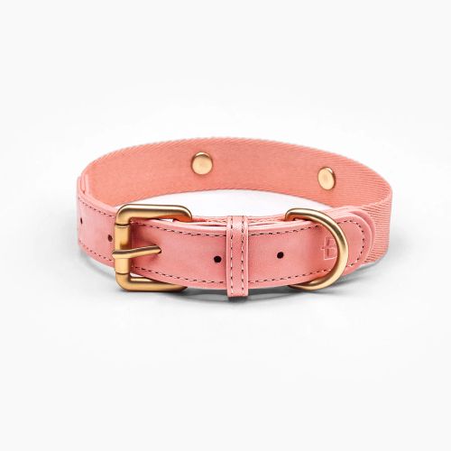 Barkalot Halsband, Återvunna plastflaskor Veganskt läder.Dusty Pink XS-XL