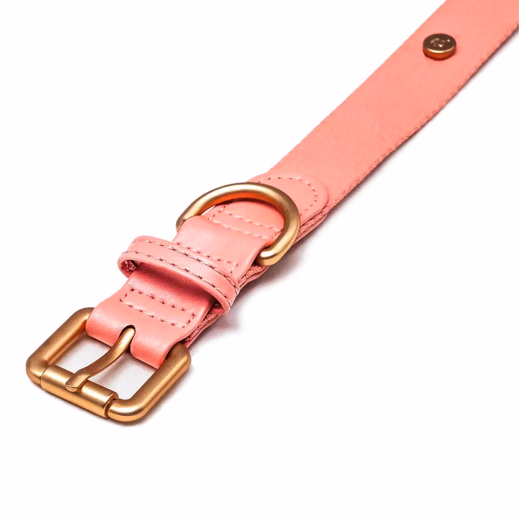 Barkalot Halsband, Återvunna plastflaskor Veganskt läder.Dusty Pink XS-XL