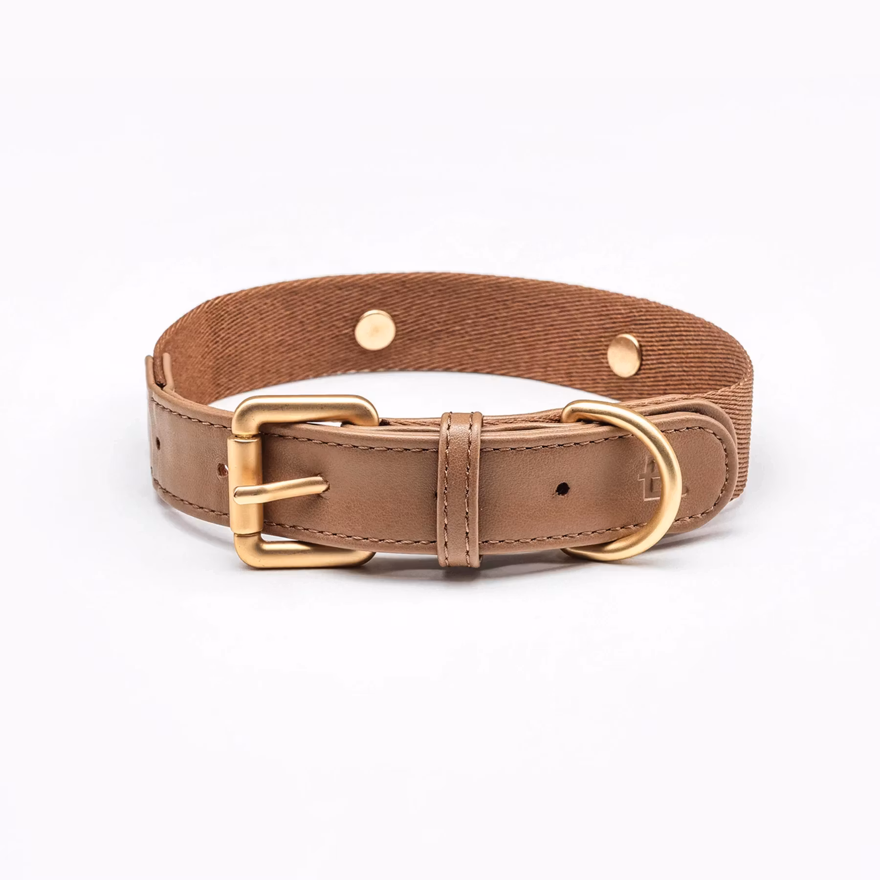 Barkalot Halsband, Återvunna plastflaskor Veganskt läder.Cinnamon Beige XS-XL