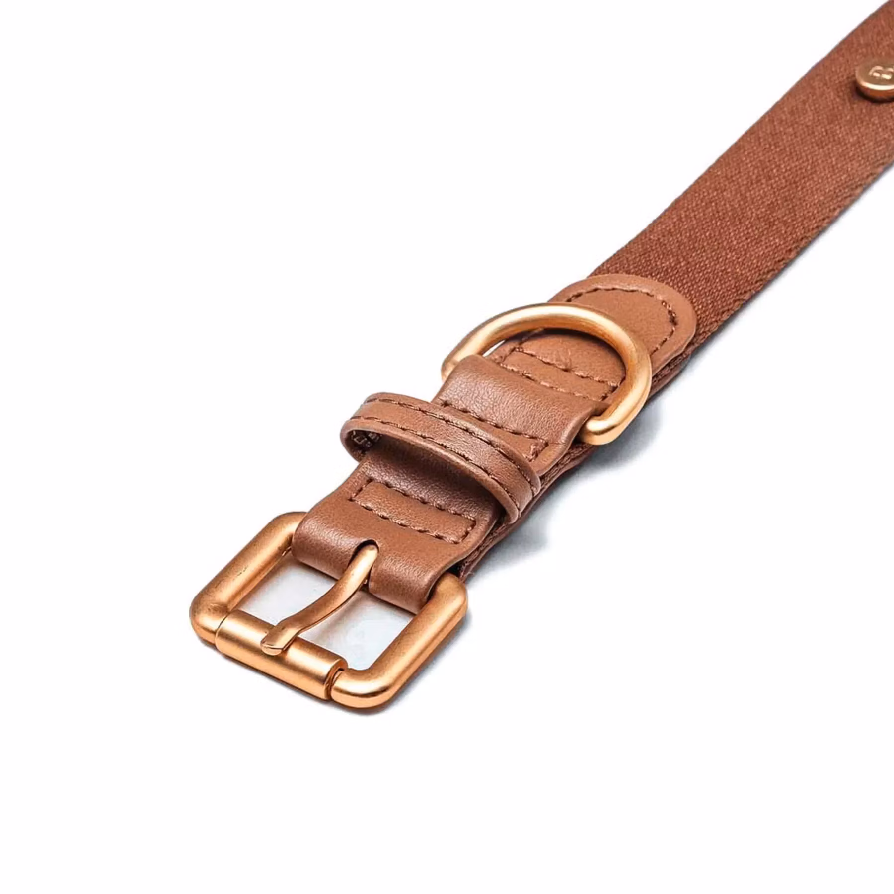 Barkalot Halsband, Återvunna plastflaskor Veganskt läder.Cinnamon Beige XS-XL